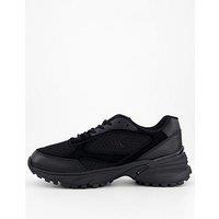 Calvin Klein Platform Hike Casual Mesh Runner Trainer - Black