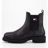 Tommy Jeans Chelsea Leather Boot - Black