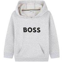 Boss Boys Logo Hoodie - Grey