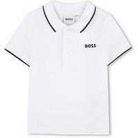 Boss Baby Boys Short Sleeve Logo Polo Shirt - White