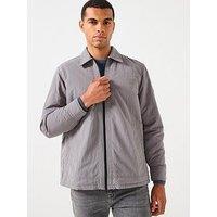 Boss Leejay_1_M Oversize Fit Zip Shacket - Light Grey