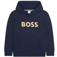 Boss Boys Large Logo Hoodie - Navy