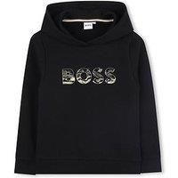 Boss Boys Logo Hoodie - Black