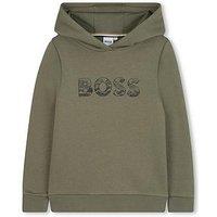 Boss Boys Logo Hoodie - Khaki
