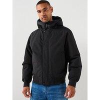 Boss Osis1 Relaxed Fit Heavyweight Bomber Jacket - Black