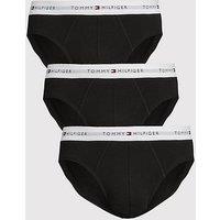 Tommy Hilfiger 3 Pack Signature Cotton Hip Briefs - Black