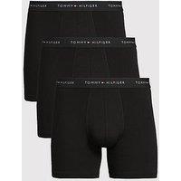 Tommy Hilfiger 3 Pack Signature Cotton Boxer Briefs - Black