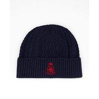 Tommy Hilfiger Th Crest Knitted Beanie Hat - Dark Blue