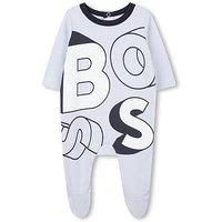 Boss Newborn Baby Boys Logo Sleepsuit - Light Blue