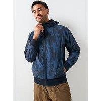 Boss Ze_Explorerhood Relaxed Fit Reversible Camo Lightweight Jacket - Navy