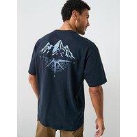 Boss Te_Polar Back Print T-Shirt - Navy