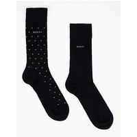 Boss Bodywear 2 Pack Mini Dot Bamboo Crew Socks - Black