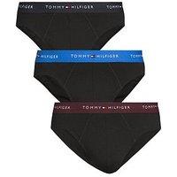Tommy Hilfiger 3 Pack Signature Cotton Hip Briefs - Navy