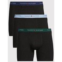 Tommy Hilfiger 3 Pack Signature Cotton Boxer Briefs - Black