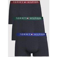 Tommy Hilfiger 3 Pack Signature Cotton Trunks - Black