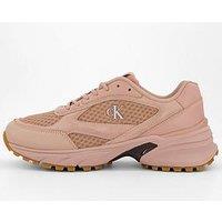 Calvin Klein Platform Hike Casual Mesh Runner Trainer - Brown