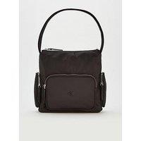 Calvin Klein Nylon Satchelsea Boot With Side Pockets - Black