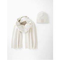 Calvin Klein Ck Beanie And Scarf Set - White