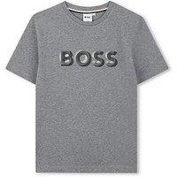 Boss Boys Short Sleeve Logo T-Shirt - Grey