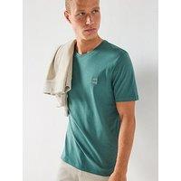 Boss Tales Relaxed Fit Tonal Patch Logo T-Shirt - Green