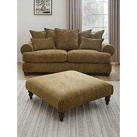 Very Home Amersham 3 Seater Fabric Sofa + Footstool