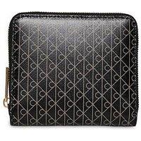 Calvin Klein Monogram Zipped Purse - Black
