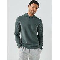 Boss Loungewear Waffle Overhead Hoodie - Green