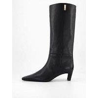Tommy Hilfiger Kitten Heel Long Boot - Black