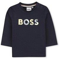 Boss Baby Boys Logo Long Sleeve T-Shirt - Navy
