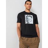 Boss Te_Lupo Animal Print T-Shirt - Black