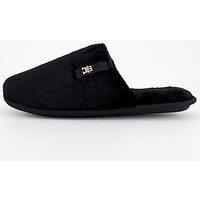 Tommy Hilfiger Faux Fur Slipper - Black