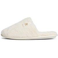 Tommy Hilfiger Faux Fur Slipper - White