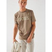 Boss Logo T-Shirt - Dark Beige