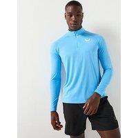 Castore Mens Training Adapt 1/4 Zip Long Sleeve Top - Blue