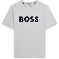 Boss Boys Short Sleeve Large Logo T-Shirt - Grey