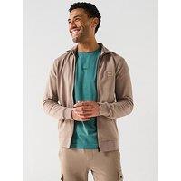 Boss Zestart Full Zip Sweatshirt - Dark Beige