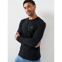 Boss Tacks Regular Fit Long Sleeve T-Shirt - Black