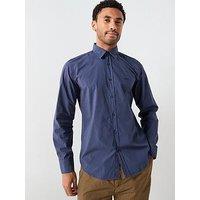 Boss Relegant 6 M Regular Fit Logo Poplin Shirt - Navy
