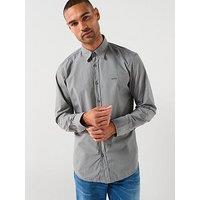 Boss Relegant 6 M Logo Poplin Shirt - Light Grey