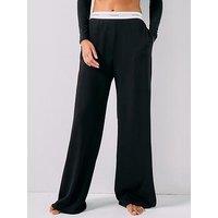 Calvin Klein Logo Jersey Pant - Black