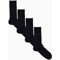 Boss Bodywear 4 Pack Iconic Tonal Crew Sock Gift Set - Black
