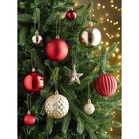 Very Home Pack Of 50 Red And Gold Christmas Baubles