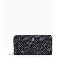Tommy Hilfiger Large Jacquard Zip Purse - Black