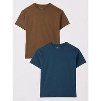 The Very Collection Boys 2 Pack Tab Detail Short Sleeve T-Shirts - Multi