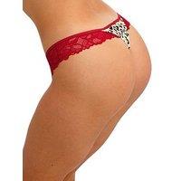 Freya Cherish Me Thong - Red Leopard
