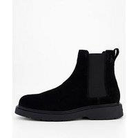 Calvin Klein Combat Essential Suede Chelsea Boots - Black