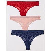 Tommy Hilfiger 3 Pack Thongs - Multi