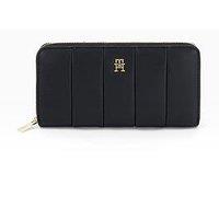 Tommy Hilfiger Icon Large Quilted Zip Purse - Black