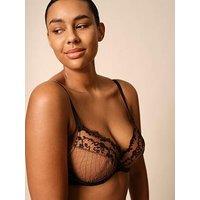 Gossard Lacage Padded Plunge Bra - Black