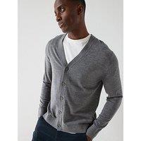 Calvin Klein Merino Knitted Cardigan - Grey